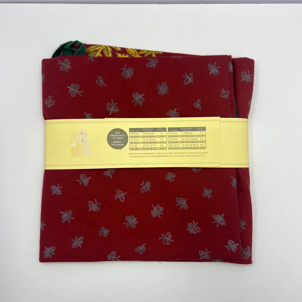 Williams-Sonoma Red Provence Tablecloth 70